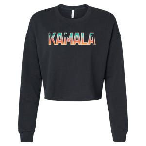 Kamala Tropical Sunset Vibes Design Cropped Pullover Crew