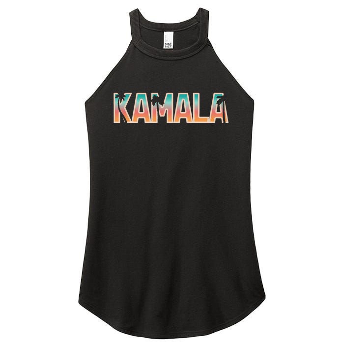 Kamala Tropical Sunset Vibes Design Women's Perfect Tri Rocker Tank