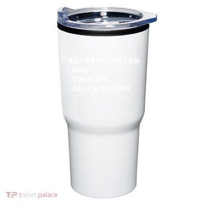 Keys To Success God Therapy Black Women Funny Tumbler
