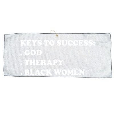 Keys To Success God Therapy Black Women Funny Large Microfiber Waffle Golf Towel