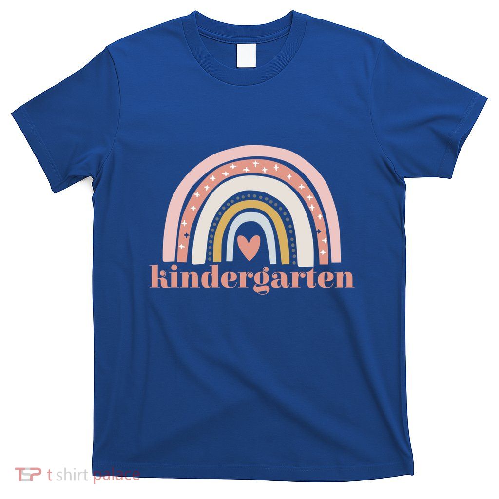 Kindergarten Teacher Student Cute Rainbow Back To School Funny Gift T-Shirt