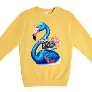 Kamala The Stylish Flamingo Takes Flight Premium Crewneck Sweatshirt