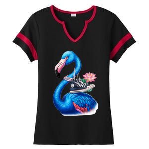 Kamala The Stylish Flamingo Takes Flight Ladies Halftime Notch Neck Tee