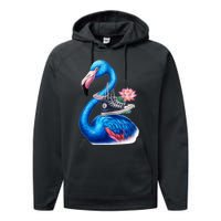 Kamala The Stylish Flamingo Takes Flight Performance Fleece Hoodie