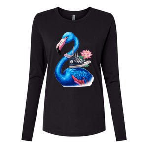 Kamala The Stylish Flamingo Takes Flight Womens Cotton Relaxed Long Sleeve T-Shirt