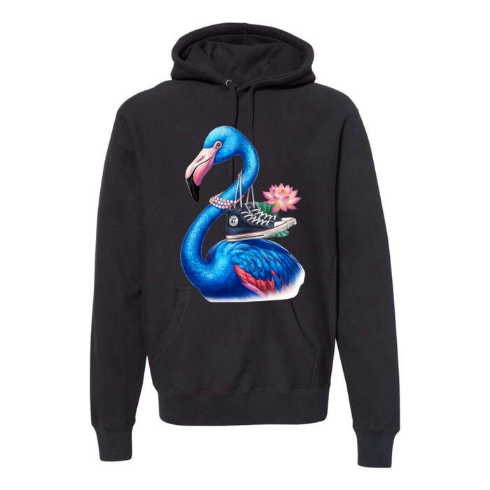 Kamala The Stylish Flamingo Takes Flight Premium Hoodie