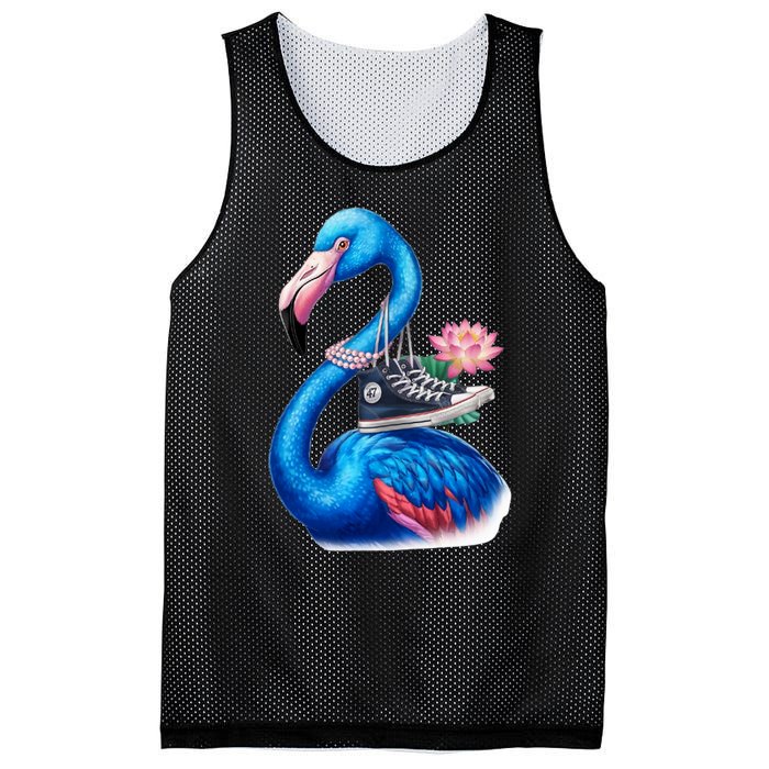 Kamala The Stylish Flamingo Takes Flight Mesh Reversible Basketball Jersey Tank