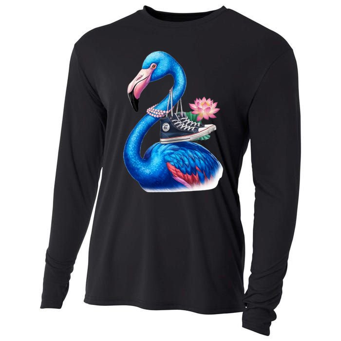 Kamala The Stylish Flamingo Takes Flight Cooling Performance Long Sleeve Crew