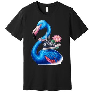 Kamala The Stylish Flamingo Takes Flight Premium T-Shirt