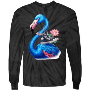 Kamala The Stylish Flamingo Takes Flight Tie-Dye Long Sleeve Shirt