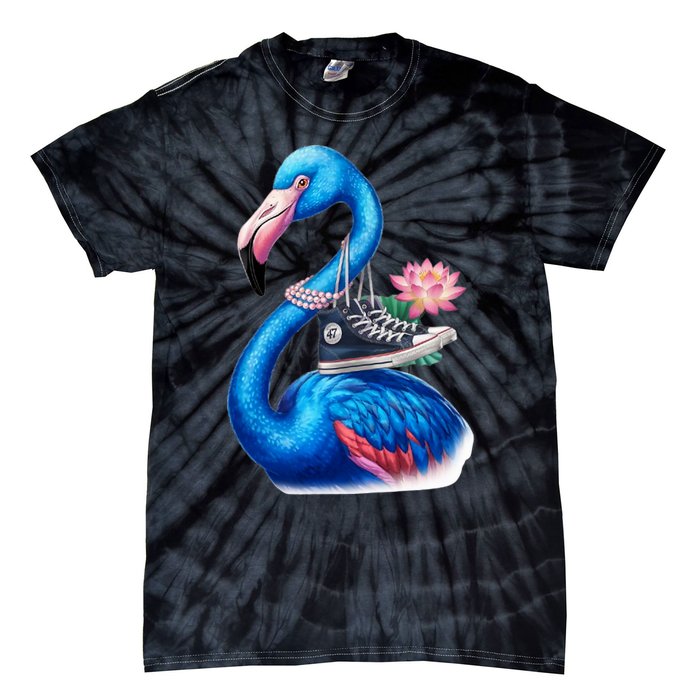 Kamala The Stylish Flamingo Takes Flight Tie-Dye T-Shirt