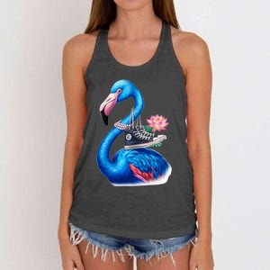 Kamala The Stylish Flamingo Takes Flight Women's Knotted Racerback Tank