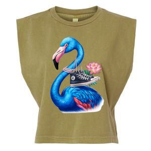 Kamala The Stylish Flamingo Takes Flight Garment-Dyed Women's Muscle Tee