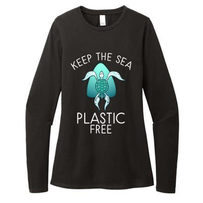 Keep The Sea Plastic Free Sea Turtle Activist Marine Life Cool Gift Womens CVC Long Sleeve Shirt