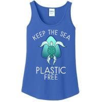 Keep The Sea Plastic Free Sea Turtle Activist Marine Life Cool Gift Ladies Essential Tank