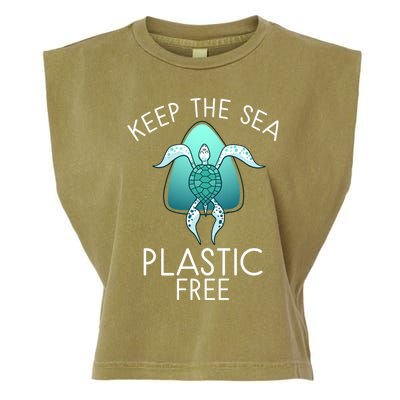 Keep The Sea Plastic Free Sea Turtle Activist Marine Life Cool Gift Garment-Dyed Women's Muscle Tee