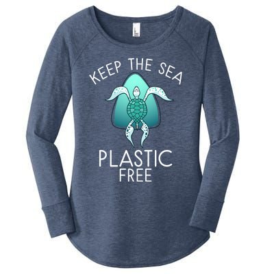 Keep The Sea Plastic Free Sea Turtle Activist Marine Life Cool Gift Women's Perfect Tri Tunic Long Sleeve Shirt