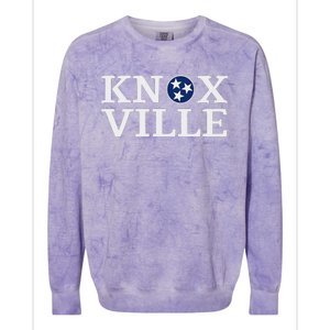 Knoxville Tennessee State Flag Art 3 Star Tn Flag Knoxville Colorblast Crewneck Sweatshirt