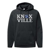 Knoxville Tennessee State Flag Art 3 Star Tn Flag Knoxville Performance Fleece Hoodie