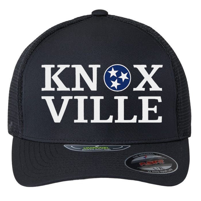 Knoxville Tennessee State Flag Art 3 Star Tn Flag Knoxville Flexfit Unipanel Trucker Cap