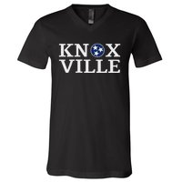 Knoxville Tennessee State Flag Art 3 Star Tn Flag Knoxville V-Neck T-Shirt