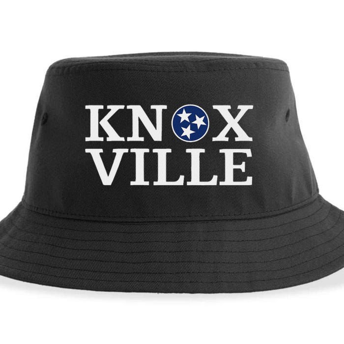 Knoxville Tennessee State Flag Art 3 Star Tn Flag Knoxville Sustainable Bucket Hat