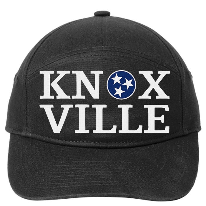 Knoxville Tennessee State Flag Art 3 Star Tn Flag Knoxville 7-Panel Snapback Hat