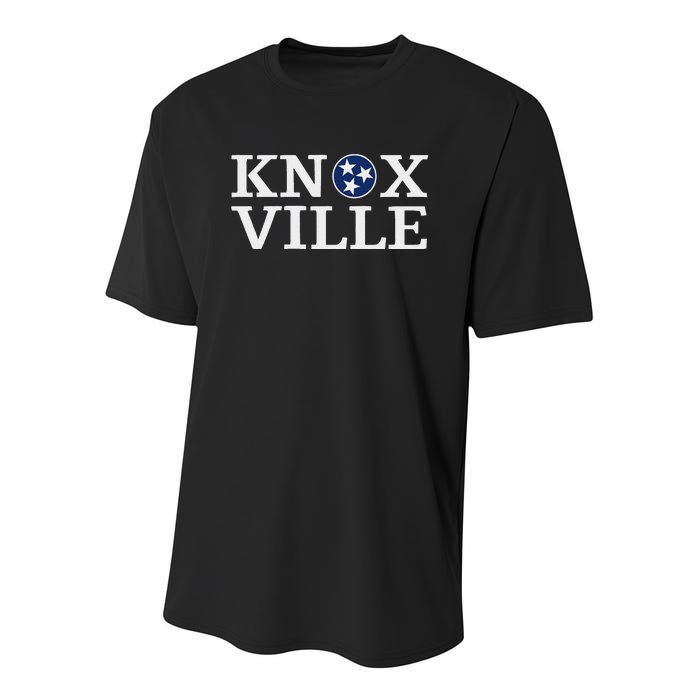 Knoxville Tennessee State Flag Art 3 Star Tn Flag Knoxville Youth Performance Sprint T-Shirt