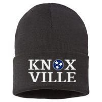 Knoxville Tennessee State Flag Art 3 Star Tn Flag Knoxville Sustainable Knit Beanie