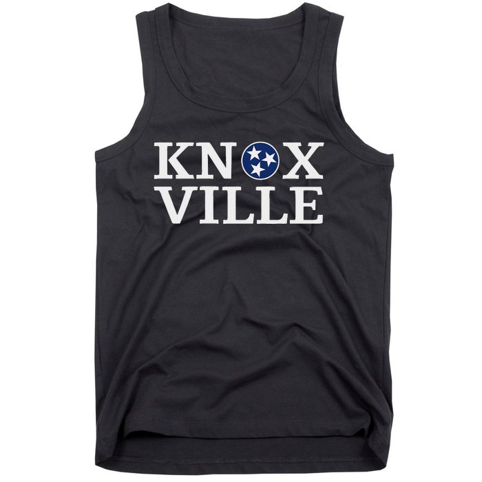 Knoxville Tennessee State Flag Art 3 Star Tn Flag Knoxville Tank Top