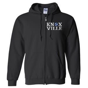 Knoxville Tennessee State Flag Art 3 Star Tn Flag Knoxville Full Zip Hoodie