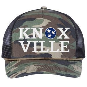 Knoxville Tennessee State Flag Art 3 Star Tn Flag Knoxville Retro Rope Trucker Hat Cap