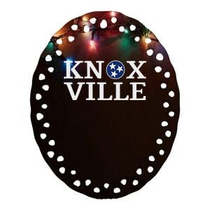 Knoxville Tennessee State Flag Art 3 Star Tn Flag Knoxville Ceramic Oval Ornament