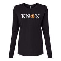 Knoxville Tennessee State Flag Orange White Distressed Knox Womens Cotton Relaxed Long Sleeve T-Shirt