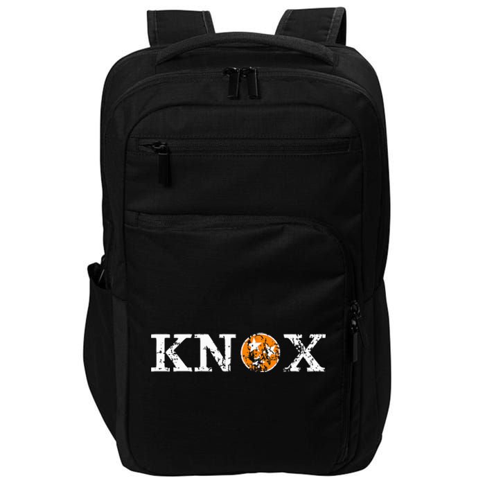 Knoxville Tennessee State Flag Orange White Distressed Knox Impact Tech Backpack