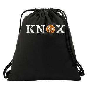 Knoxville Tennessee State Flag Orange White Distressed Knox Drawstring Bag