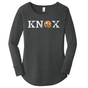 Knoxville Tennessee State Flag Orange White Distressed Knox Women's Perfect Tri Tunic Long Sleeve Shirt