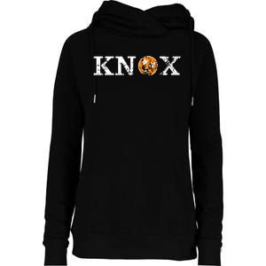 Knoxville Tennessee State Flag Orange White Distressed Knox Womens Funnel Neck Pullover Hood