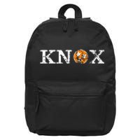 Knoxville Tennessee State Flag Orange White Distressed Knox 16 in Basic Backpack