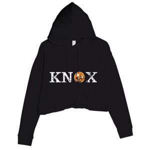 Knoxville Tennessee State Flag Orange White Distressed Knox Crop Fleece Hoodie