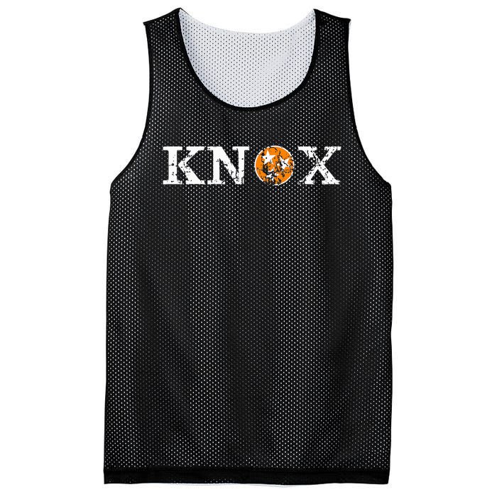 Knoxville Tennessee State Flag Orange White Distressed Knox Mesh Reversible Basketball Jersey Tank