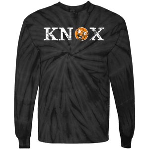 Knoxville Tennessee State Flag Orange White Distressed Knox Tie-Dye Long Sleeve Shirt