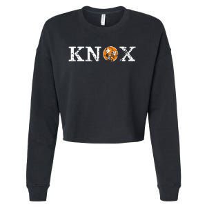 Knoxville Tennessee State Flag Orange White Distressed Knox Cropped Pullover Crew