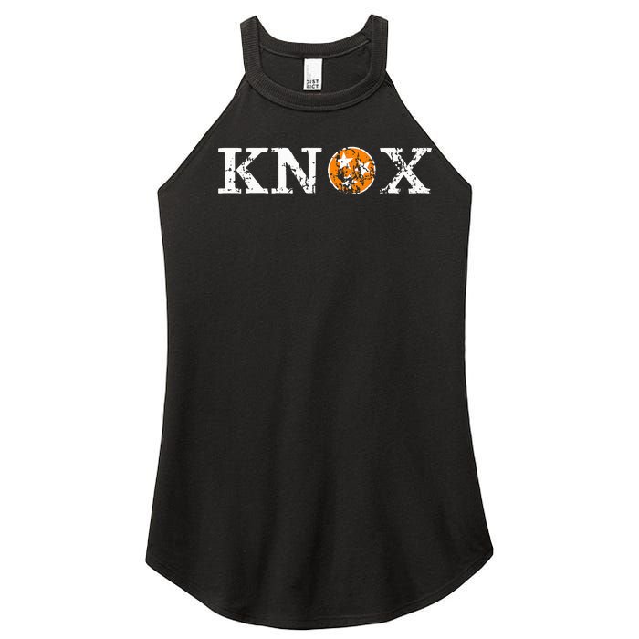 Knoxville Tennessee State Flag Orange White Distressed Knox Women's Perfect Tri Rocker Tank