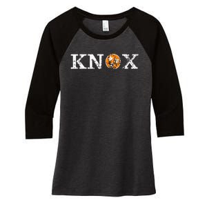 Knoxville Tennessee State Flag Orange White Distressed Knox Women's Tri-Blend 3/4-Sleeve Raglan Shirt