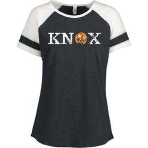 Knoxville Tennessee State Flag Orange White Distressed Knox Enza Ladies Jersey Colorblock Tee