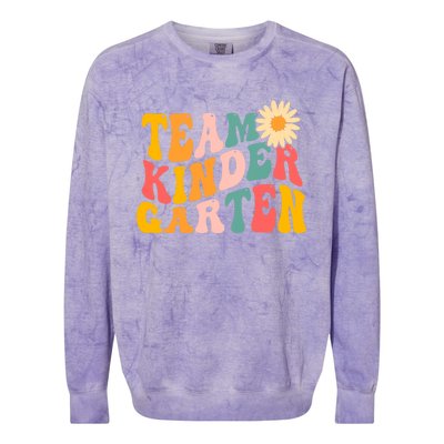 Kindergarten Teacher Team Kindergarten Gift Colorblast Crewneck Sweatshirt