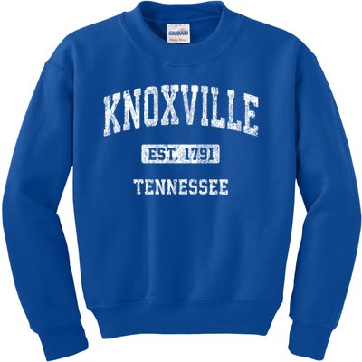 Knoxville Tennessee Tn Vintage Athletic Sports Design Funny Gift Kids Sweatshirt