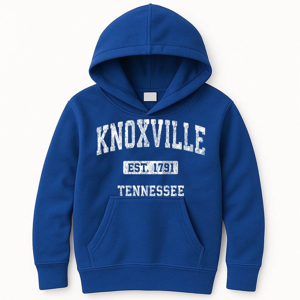 Knoxville Tennessee Tn Vintage Athletic Sports Design Funny Gift Kids Hoodie