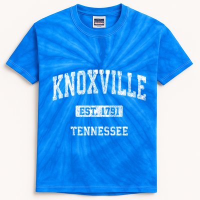 Knoxville Tennessee Tn Vintage Athletic Sports Design Funny Gift Kids Tie-Dye T-Shirt